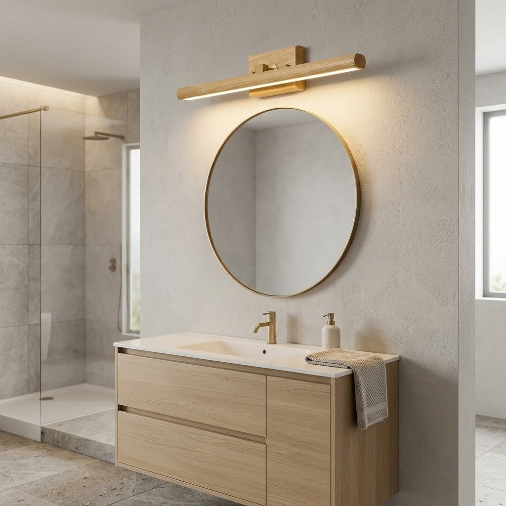 applique murale Senlio bois massif entrée minimaliste — Alenza