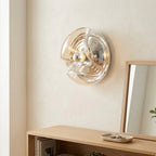 applique murale verre soufflé relief ondulé chambre — Alenza