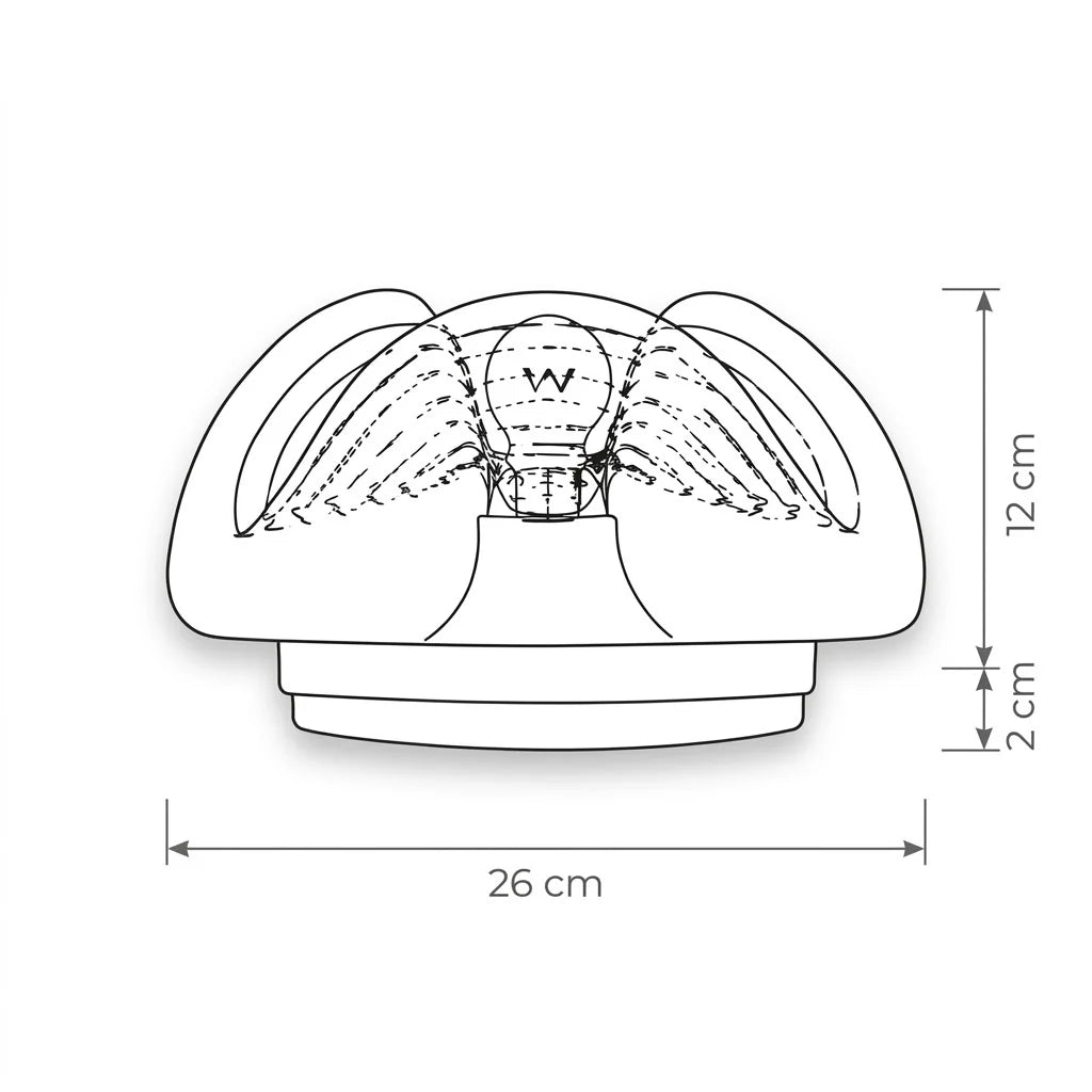 applique murale verre soufflé ondulations entrée — Alenza
