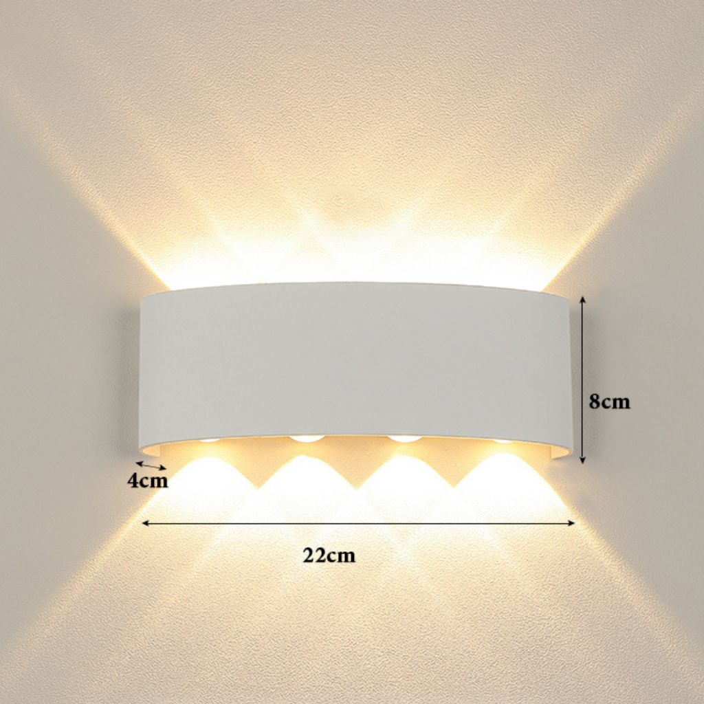 applique murale extérieure LED étanche IP66 fond blanc 8 — Alenza