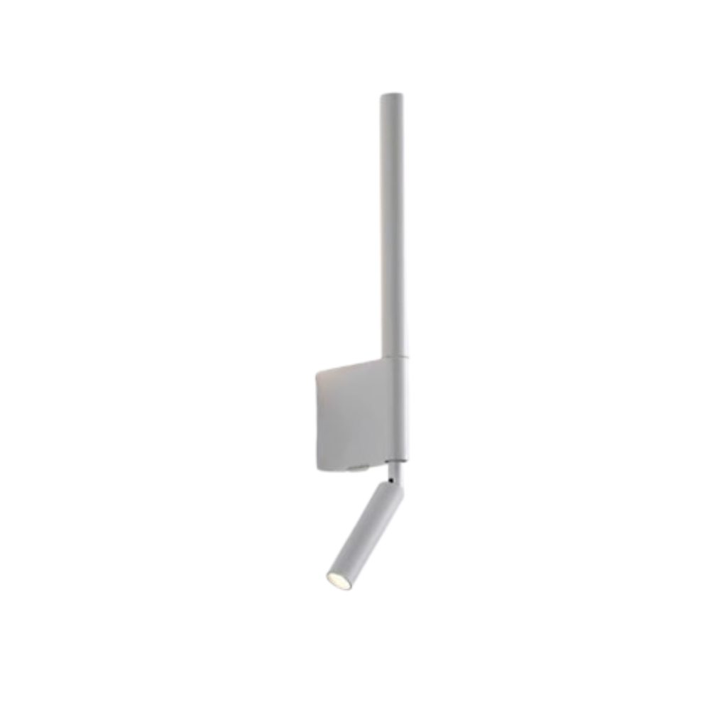 applique murale liseuse métal blanc fond blanc — Alenza