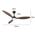 plafonnier ventilateur LED trois pales dimensions et cotes — Alenza