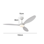 plafonnier ventilateur LED trois pales AERVIA vue 4 — Alenza
