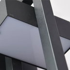 applique murale extérieure LED noire caisson lumineux central QUADRA — Alenza