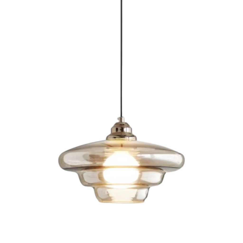 suspension en verre abat-jour étagé moderne SOLVIA vue 6 — Alenza