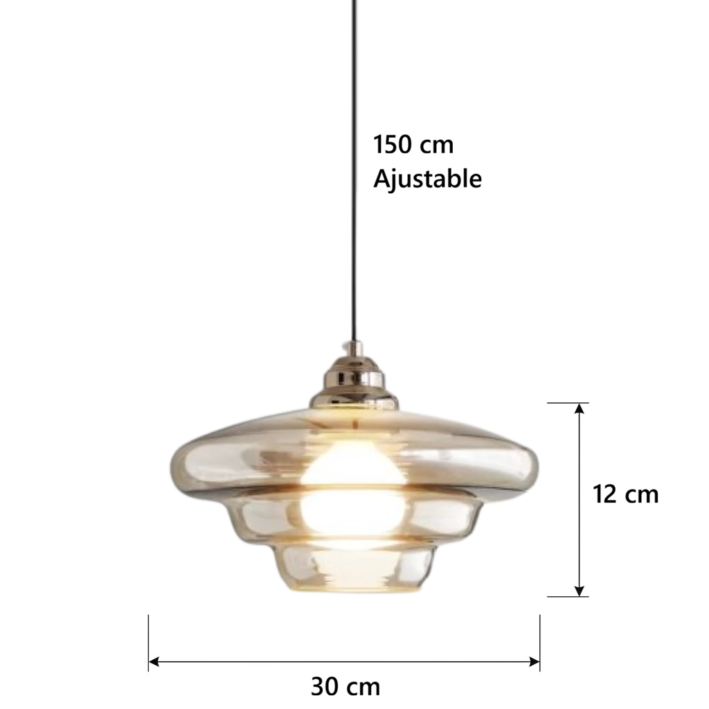 suspension en verre étagé SOLVIA dimensions diamètre et hauteur — Alenza