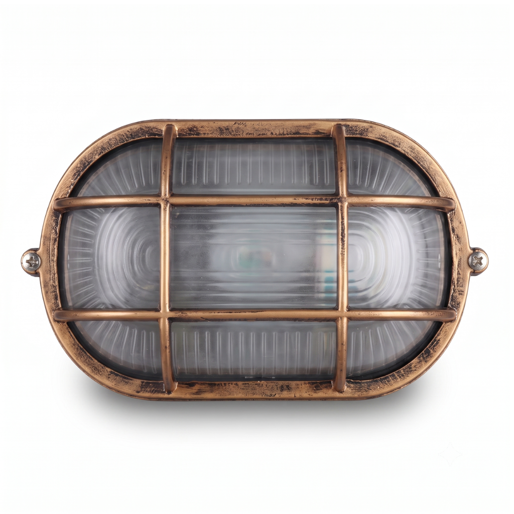 Applique murale extérieure hublot aluminium bronze vieilli RONA