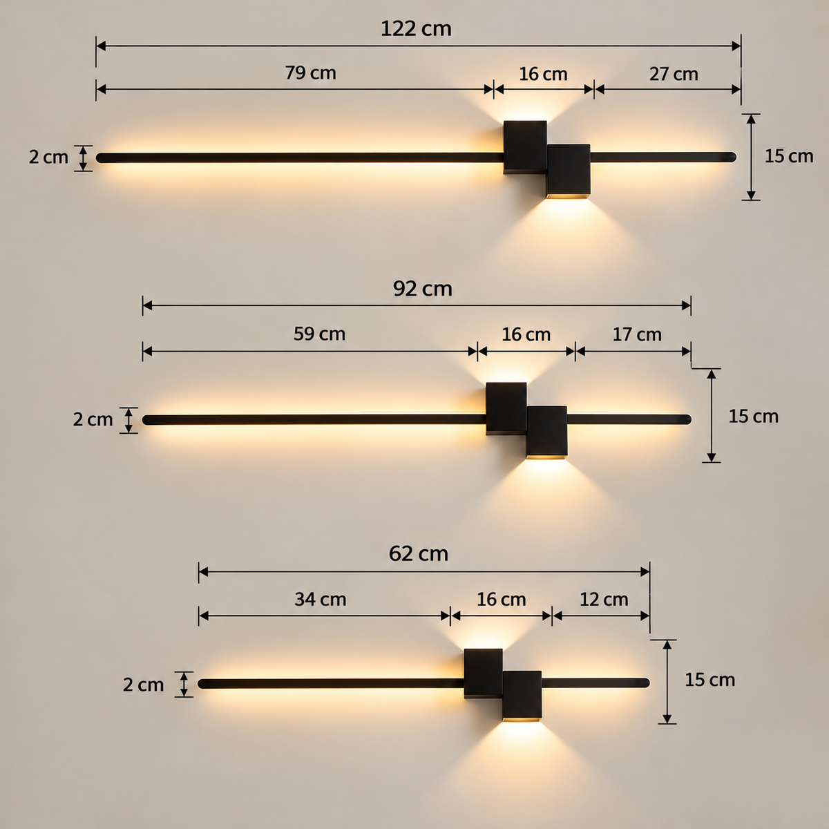 applique murale LED double éclairage en aluminium KERALDA - Image 8