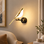 Applique murale LED dorée design orientable en forme d'oiseau SELENA