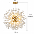 Suspension LED en cristal avec hauteur réglable DARENE