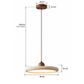 Suspension en Travertin et Bois LED SONOMA - Image 13