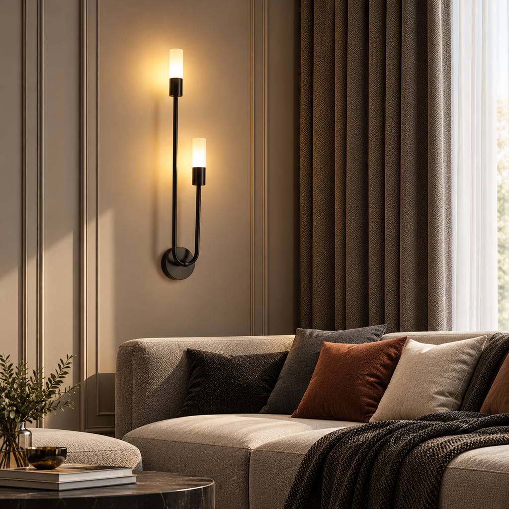 Applique murale LED double éclairage en laiton   VYRSKA