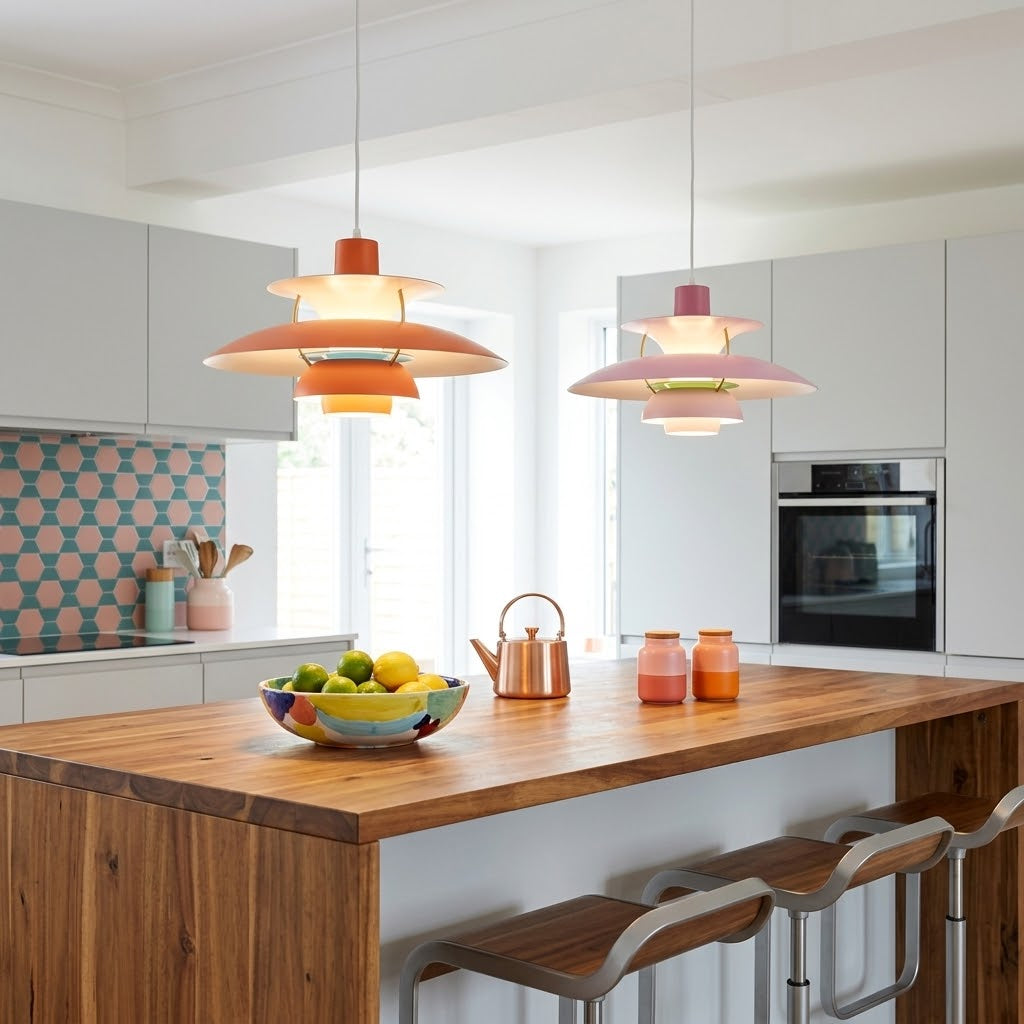 suspension à plateaux métal laqué scandinave Saturna vue 2 — Alenza