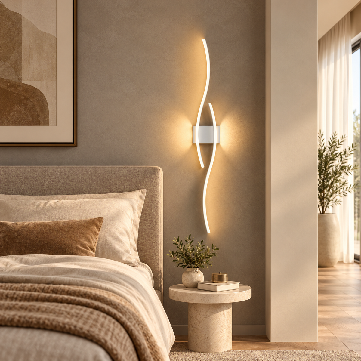 Applique murale LED moderne ondulée ONERA