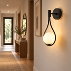 Applique murale dorée en laiton avec globe opaline ECRINA - Image 12