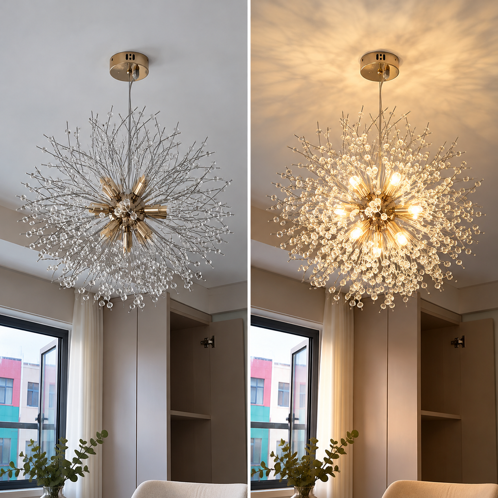 Suspension LED en cristal avec hauteur réglable DARENE