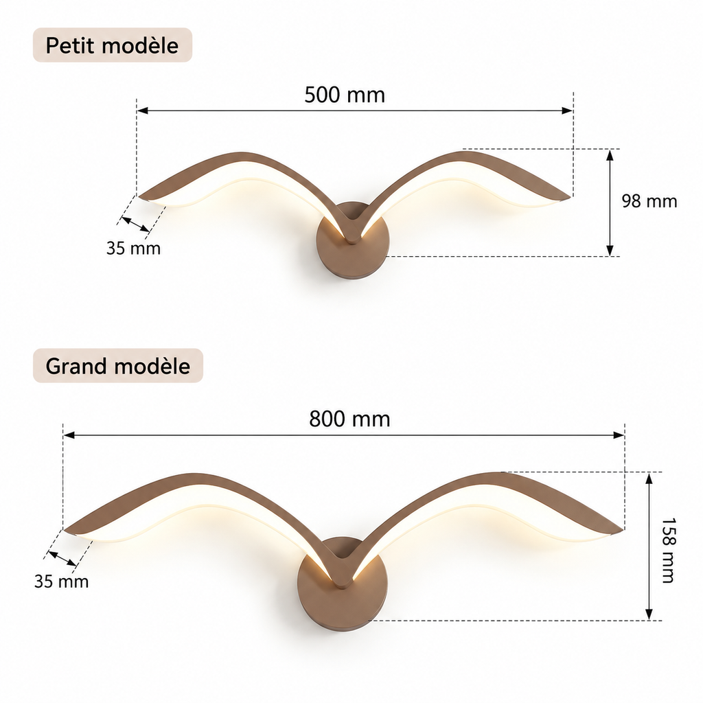 Applique murale oiseau LED en métal  ENVOLA - Image 11