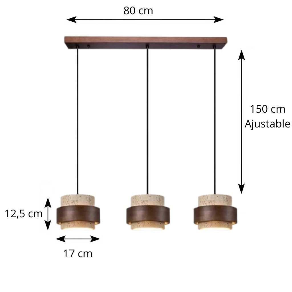 Suspension en travertin TIVANO