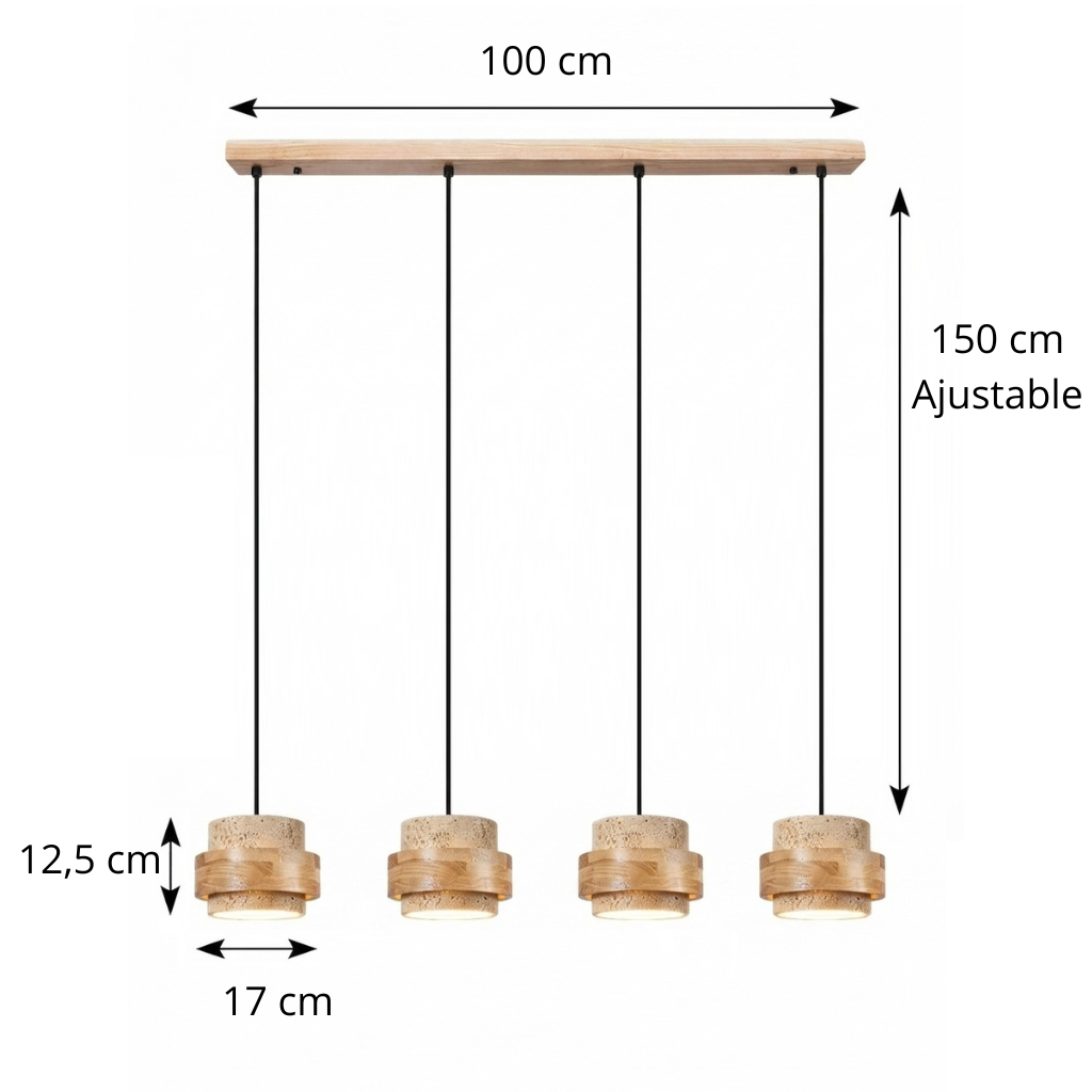 Suspension en travertin TIVANO