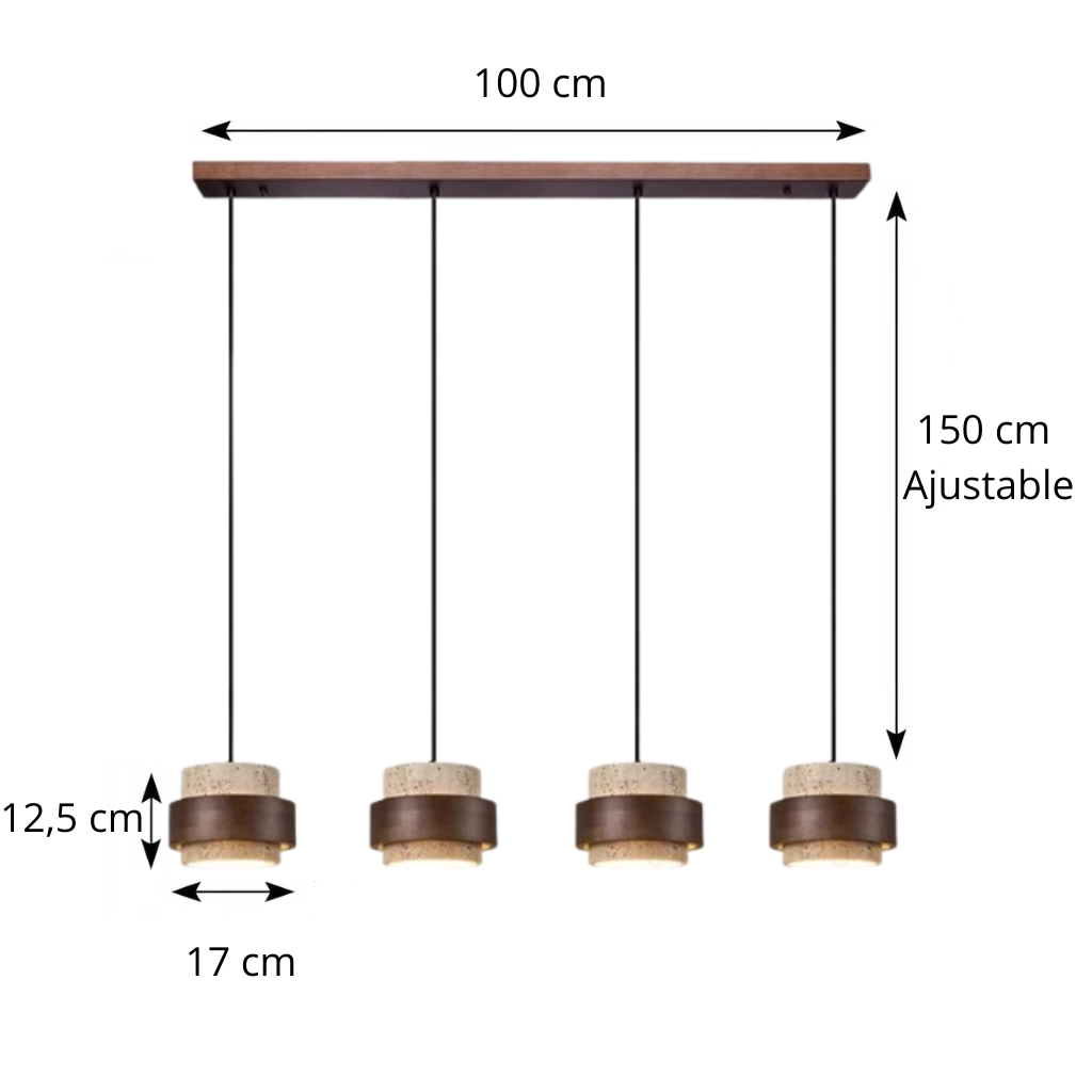 Suspension en travertin TIVANO