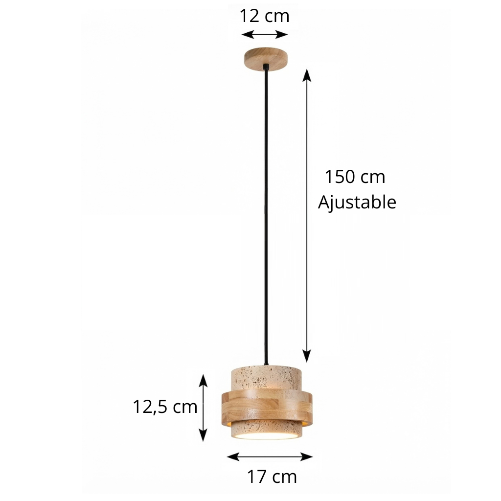 Suspension en travertin TIVANO