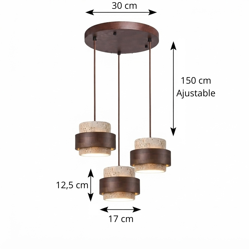 Suspension en travertin TIVANO