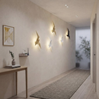 Applique murale LED, métal, silhouette oiseau, éclairage indirect, ENVOLA