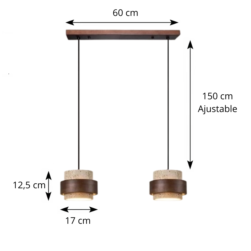 Suspension en travertin TIVANO