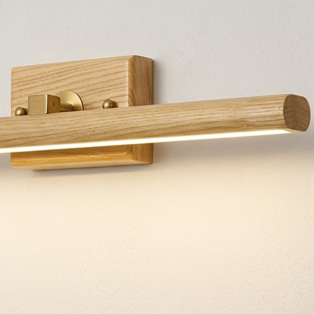 applique murale Senlio zoom finition bois massif — Alenza