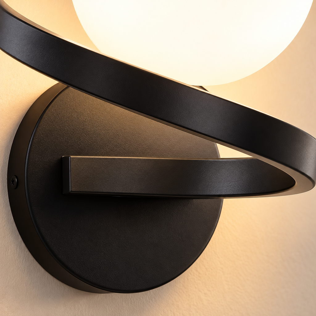Applique murale LED avec globe opale LUNESSA - Image 6