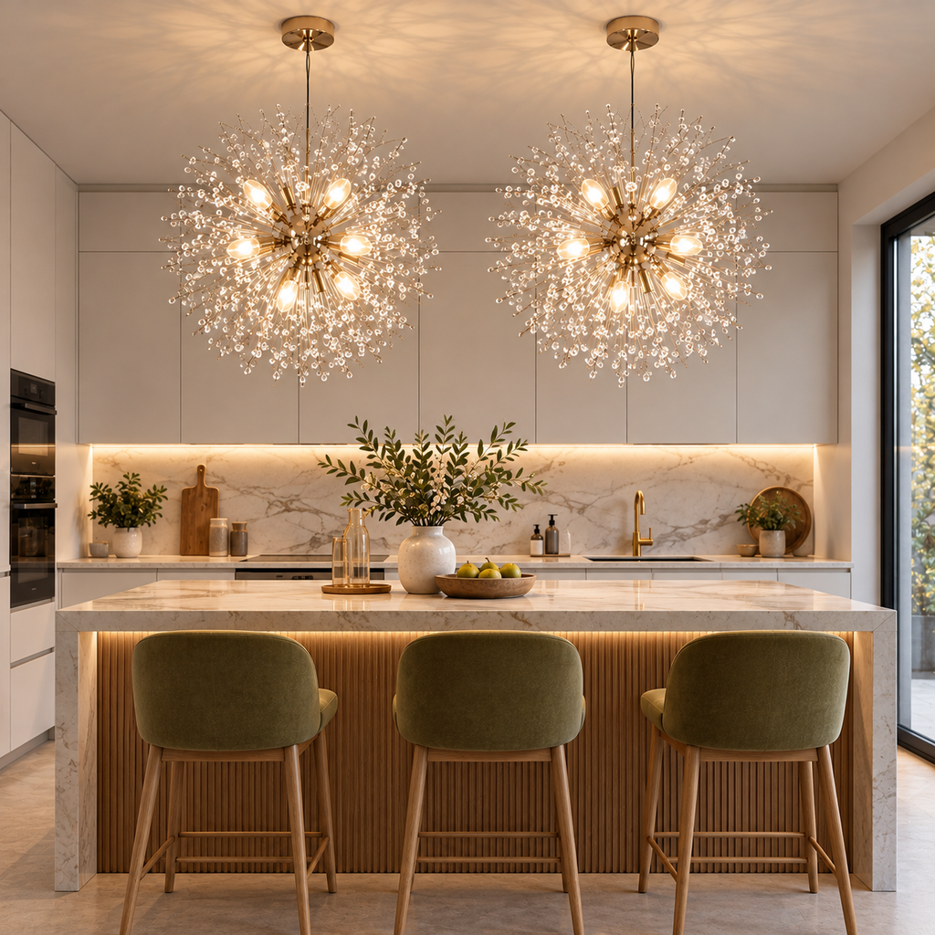 Suspension LED en cristal avec hauteur réglable DARENE
