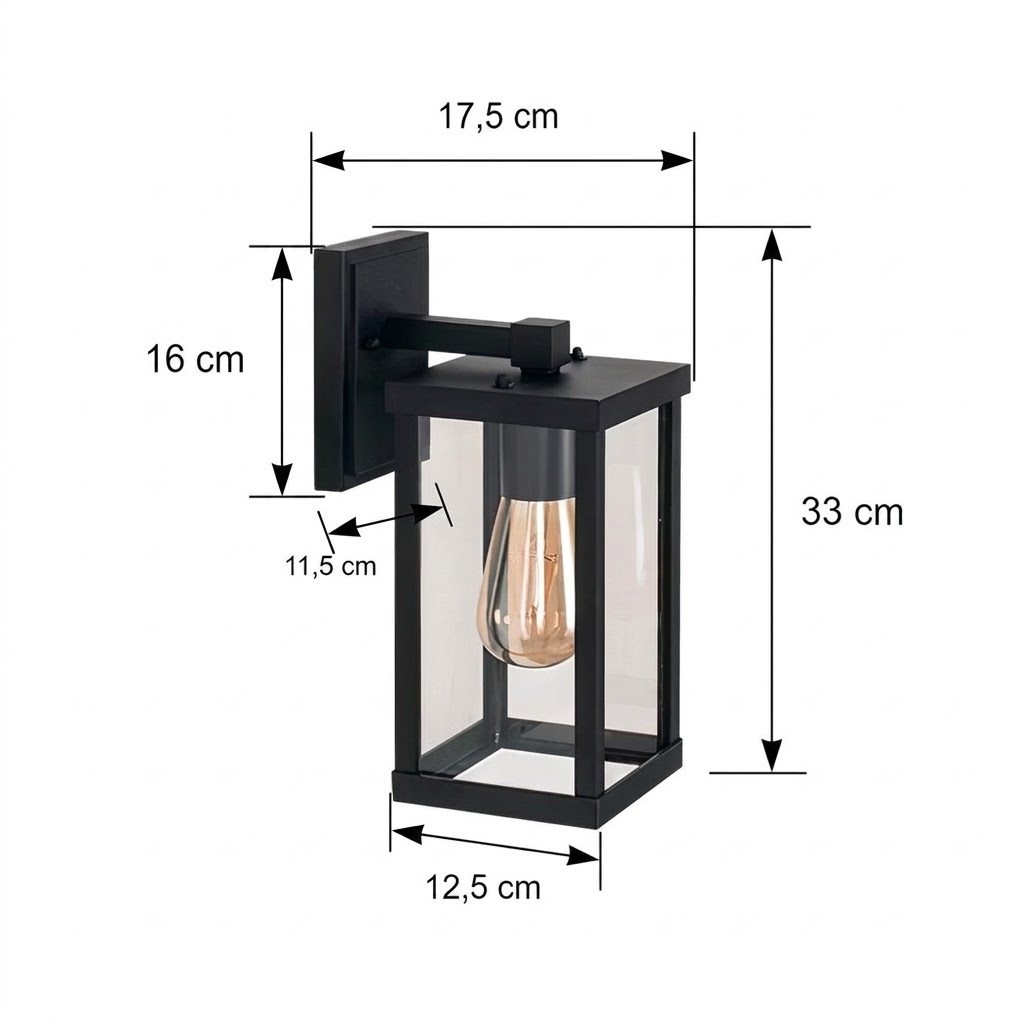 Applique murale extérieure lanterne en aluminium FARO
