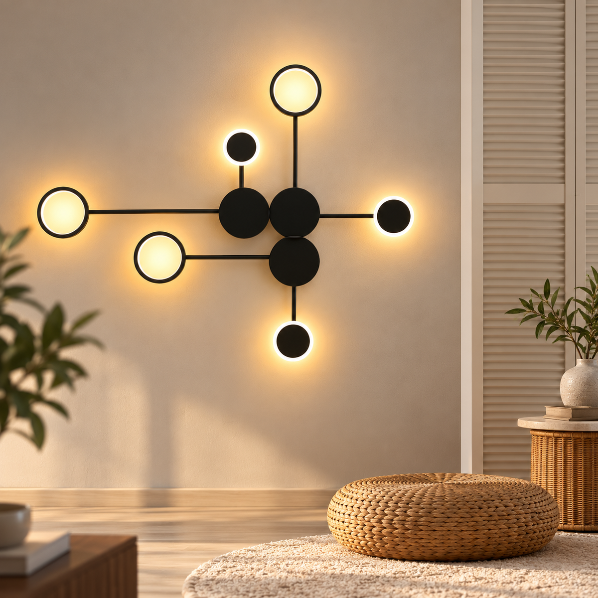 Grande applique murale LED design en métal ORBELIA