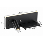 applique murale liseuse double éclairage avec chargeur induction et USB NALO - Image 11