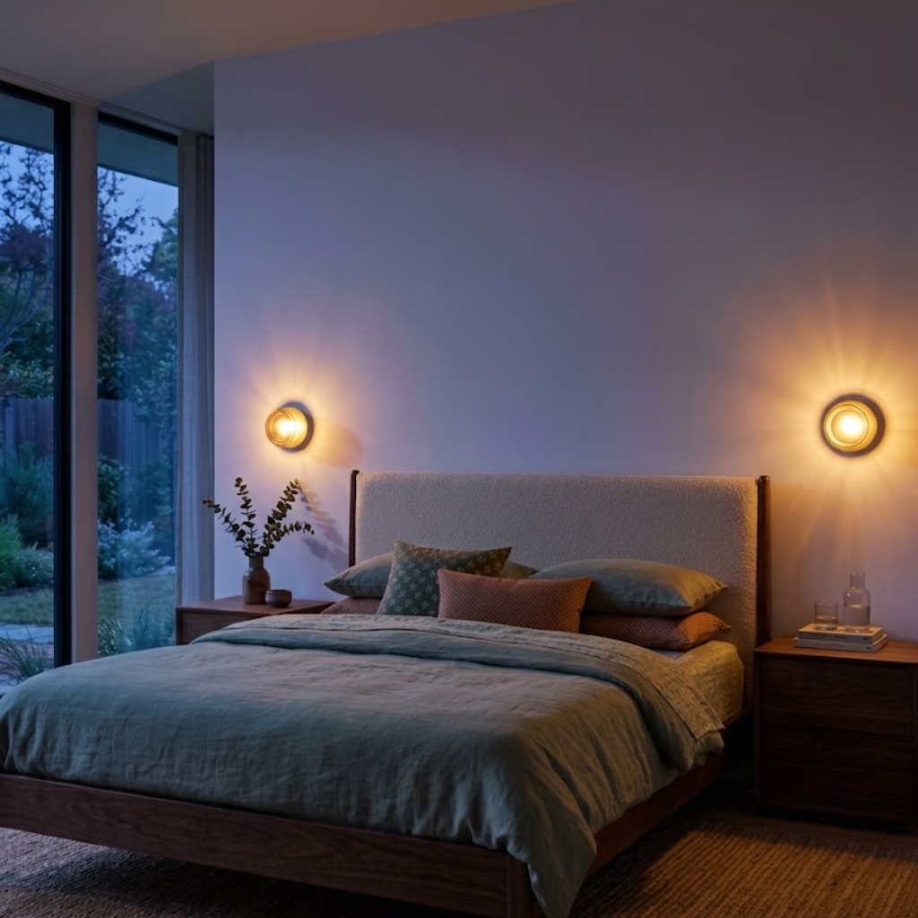 applique murale Ondelya lumière d'ambiance feutrée chambre — Alenza