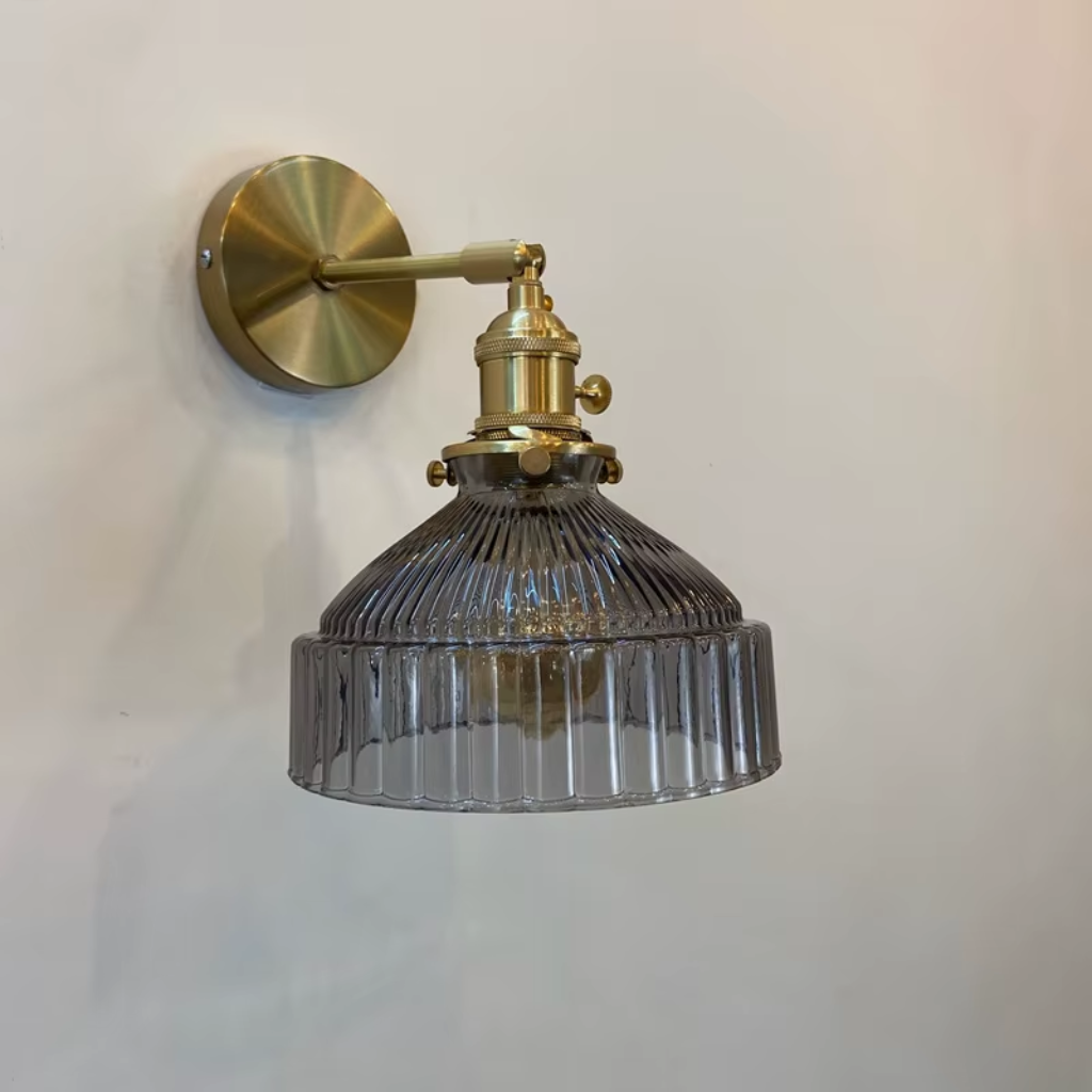 Applique murale vintage articulée avec tirette en laiton doré HALIONE - Image 19