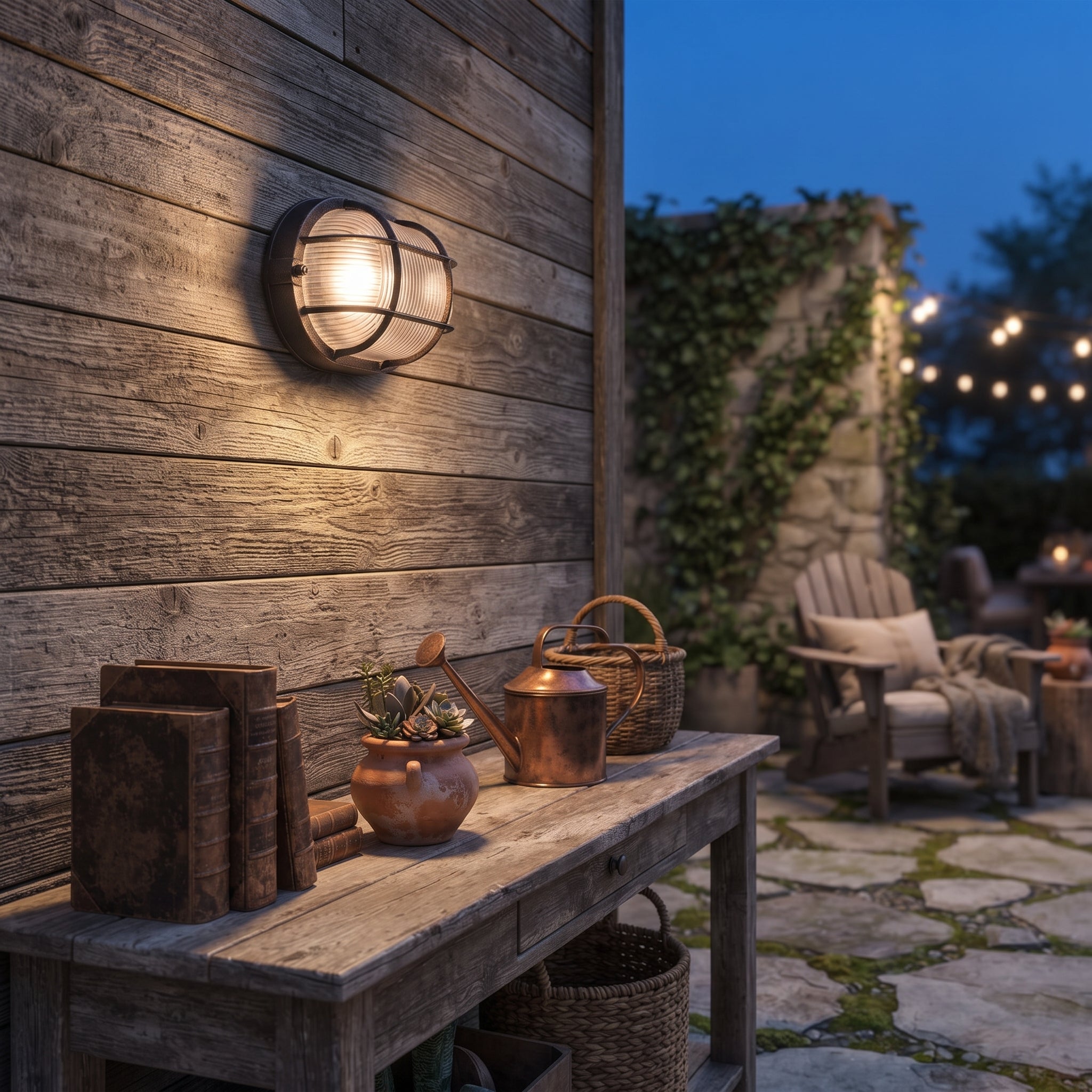 applique murale extérieure hublot bronze RONA vue 9 — Alenza