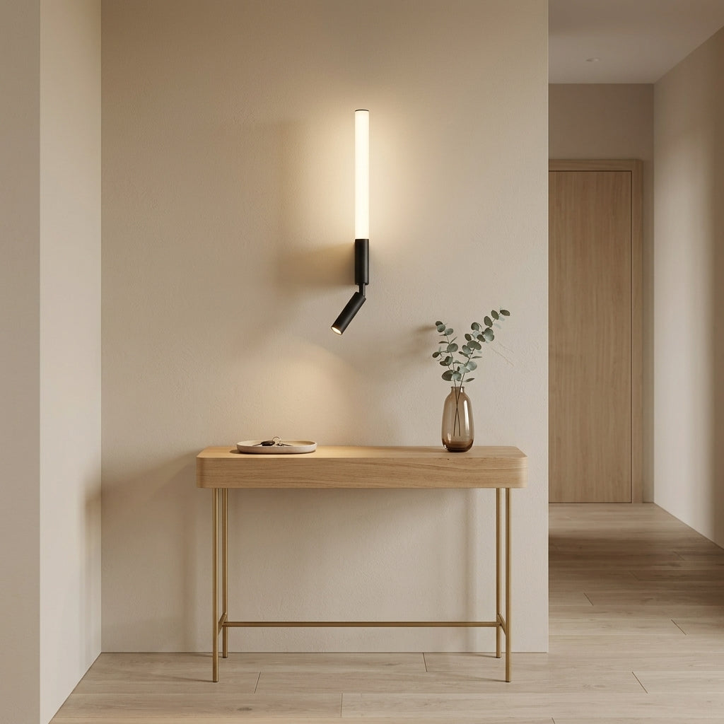 applique murale liseuse métal noir lumière chaude chambre — Alenza