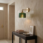 applique murale laiton verre vintage entrée — Alenza