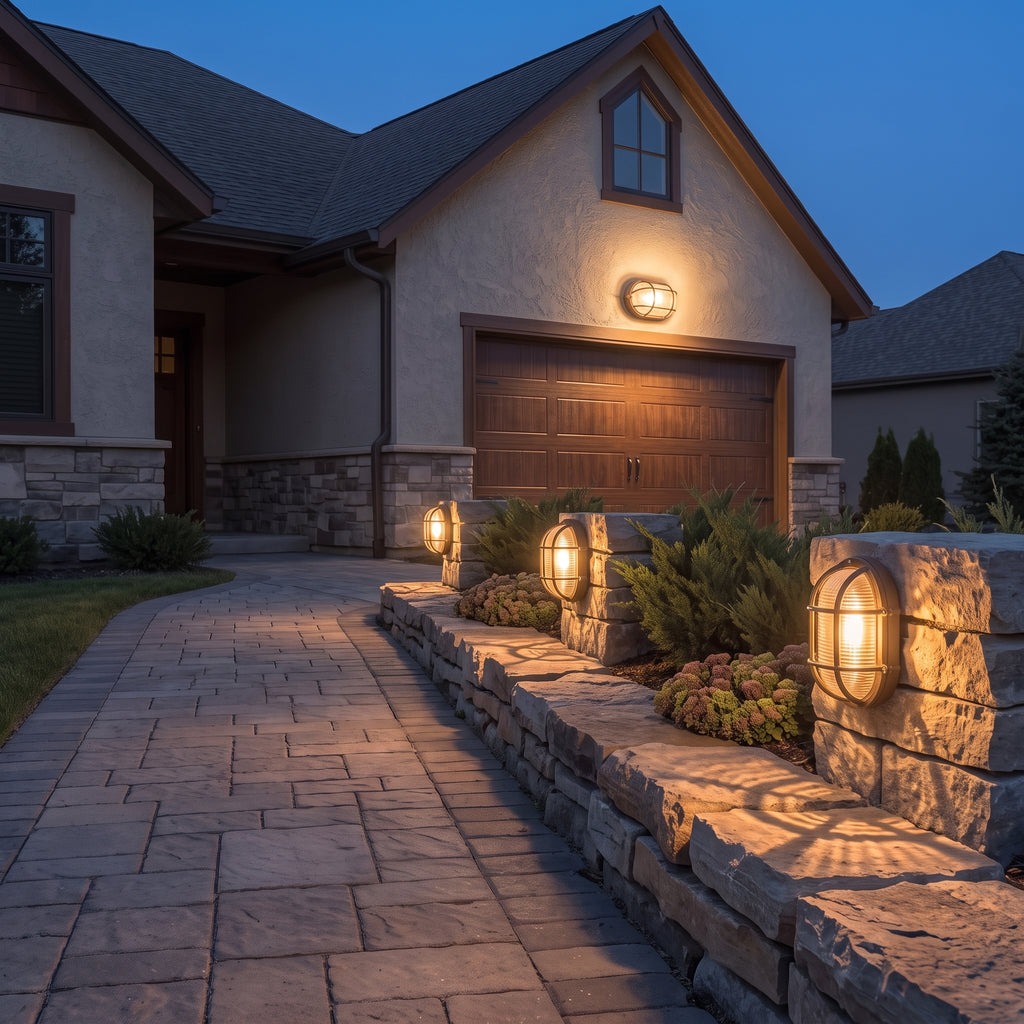 applique murale extérieure hublot bronze RONA vue 4 — Alenza