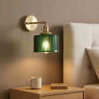 applique murale laiton verre lumière chaude salon — Alenza