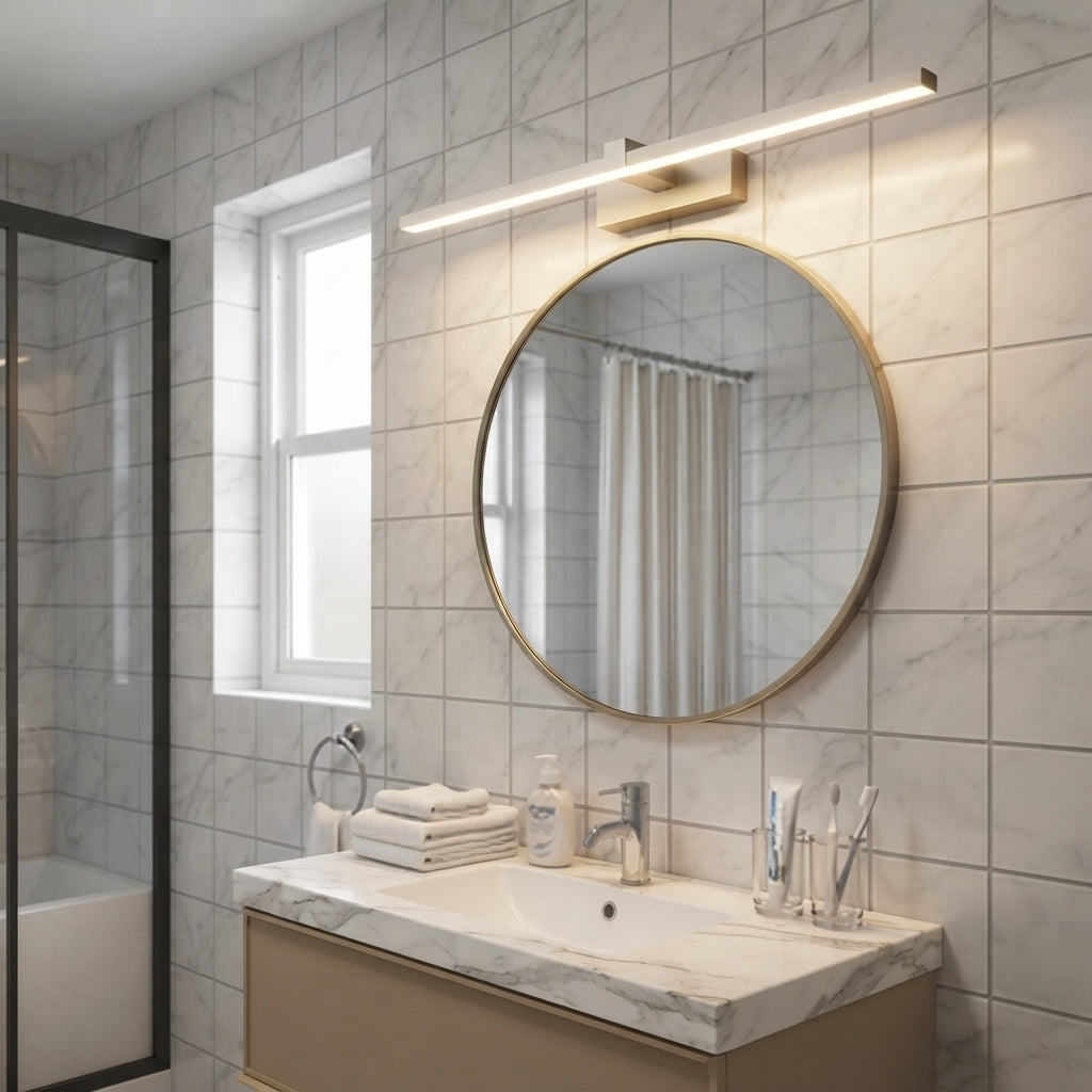 Applique miroir LED, aluminium, linéaire, éclairage sans ombre, NORVEK