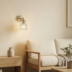 applique murale fleur laiton verre coin lecture — Alenza