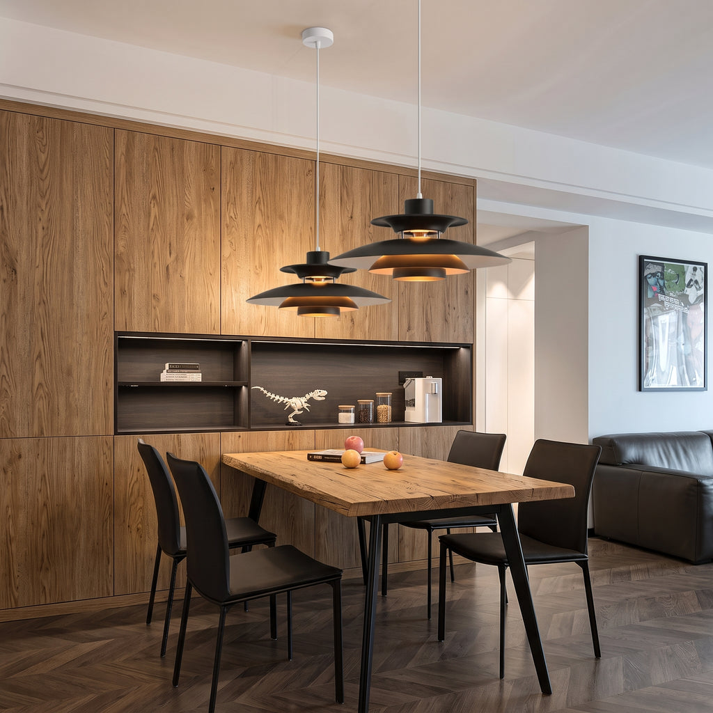 suspension à plateaux métal laqué scandinave Saturna vue 7 — Alenza