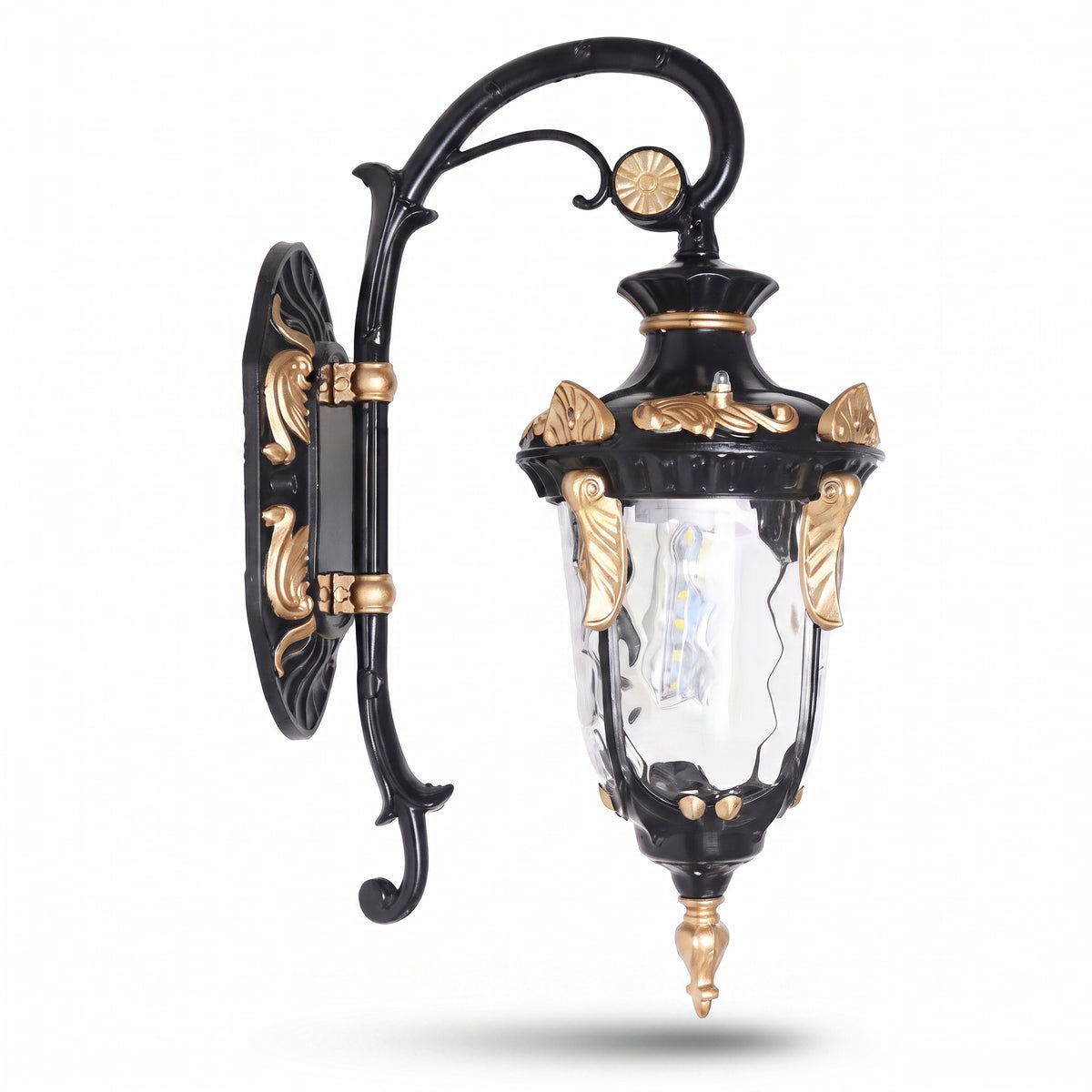 lanterne murale extérieure classique aluminium noir LANTEA — Alenza