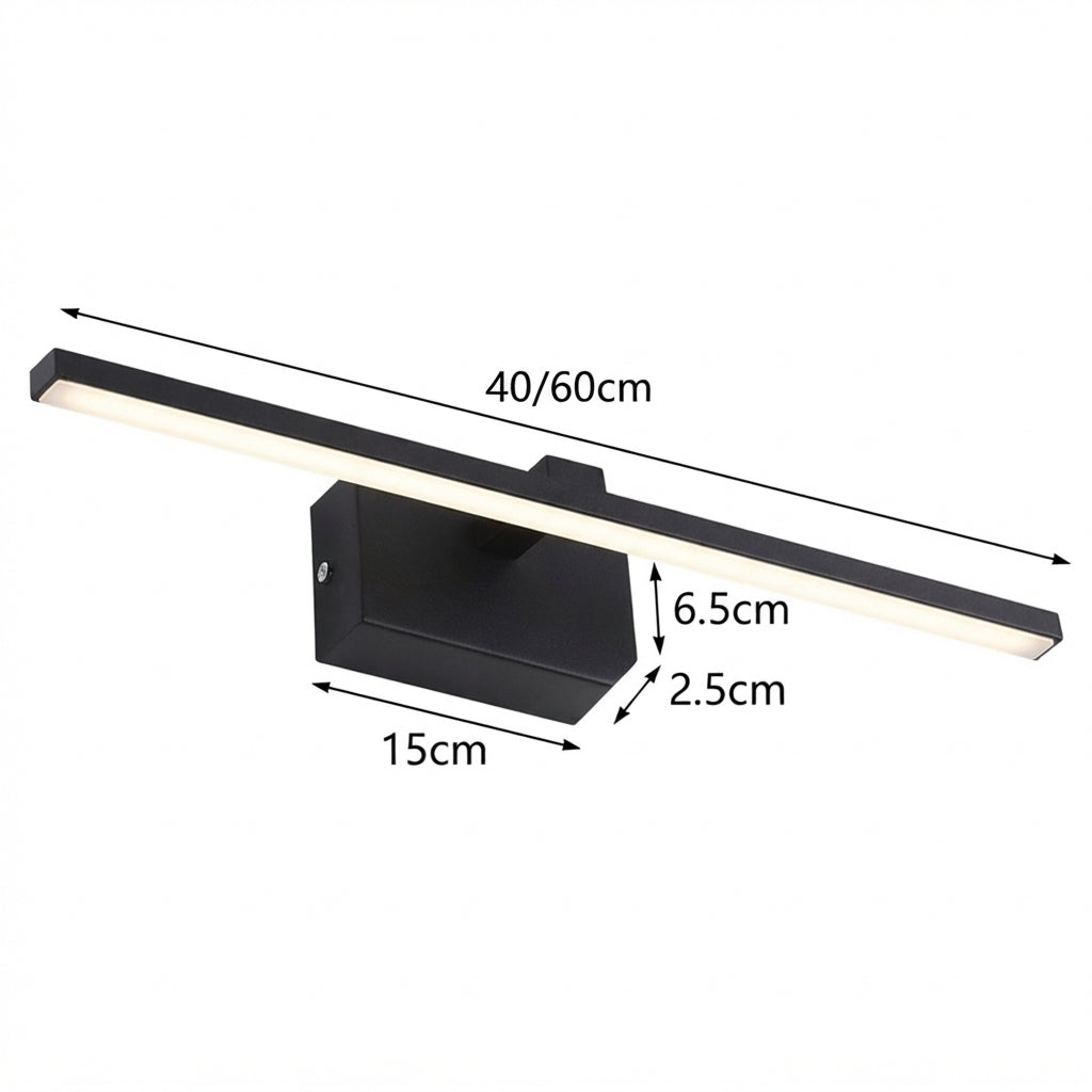 Applique miroir LED, aluminium, linéaire, éclairage sans ombre, NORVEK
