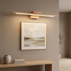 Applique salle de bain LED bois pour miroir, interrupteur intégré, IP44, OLVENA