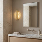 applique murale LED paillettes dorées tête de lit — Alenza