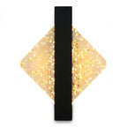 applique murale LED paillettes dorées reflet mural chambre — Alenza