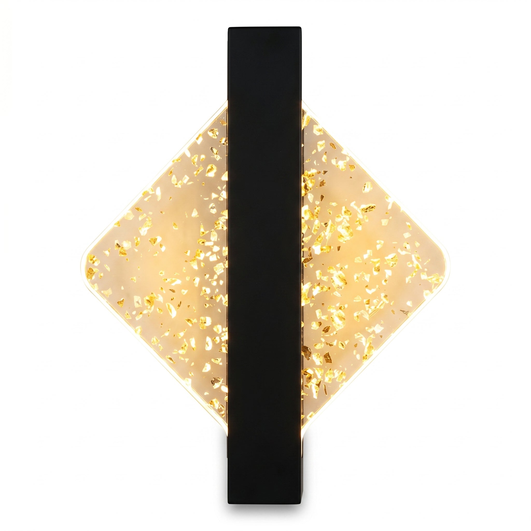 applique murale LED paillettes dorées reflet mural chambre — Alenza